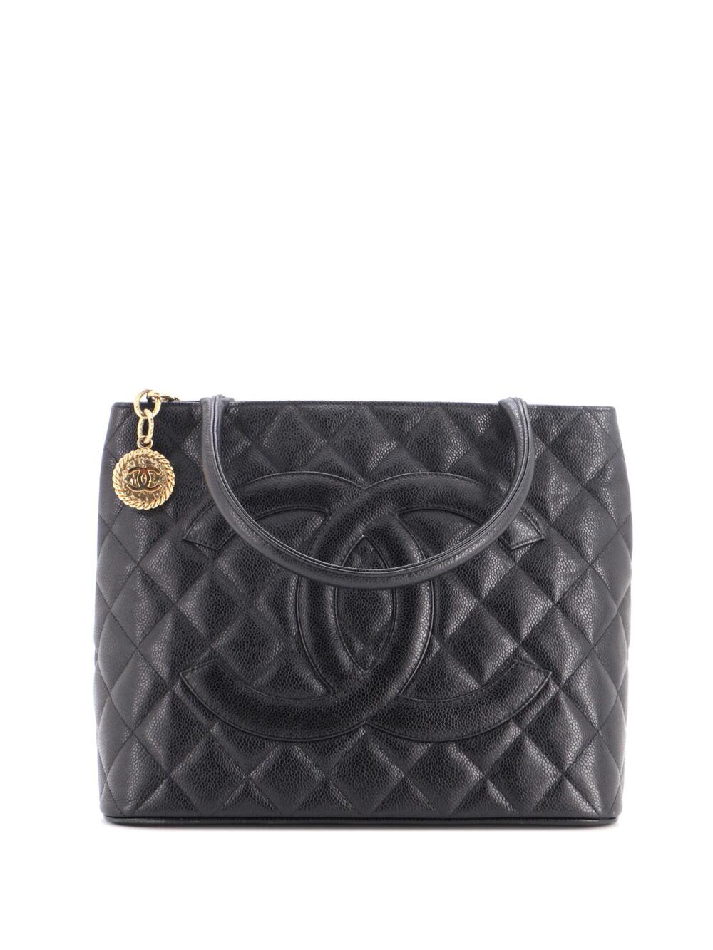 Chanel Medallion Tote Quilted Caviar #349415C21B